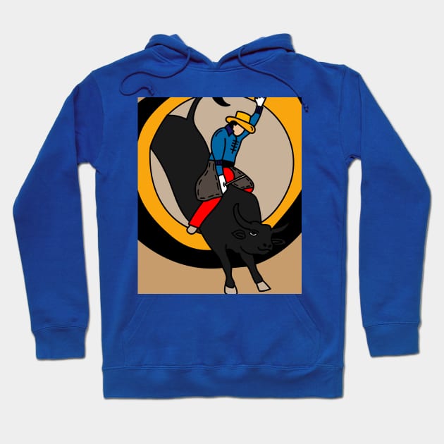 Rodeo Riding On A Bull Hoodie by flofin